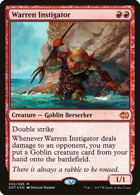 Warren Instigator card from Duel Decks: Merfolk vs. Goblins