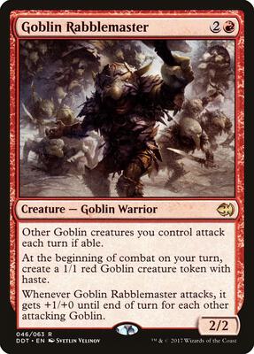 Goblin Rabblemaster card from Duel Decks: Merfolk vs. Goblins