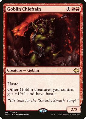 Goblin Chieftain card from Duel Decks: Merfolk vs. Goblins