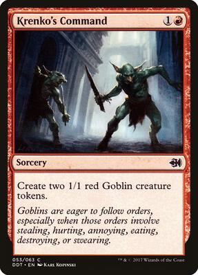 Krenko's Command card from Duel Decks: Merfolk vs. Goblins