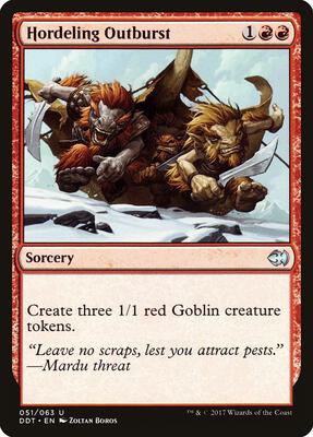 Hordeling Outburst card from Duel Decks: Merfolk vs. Goblins