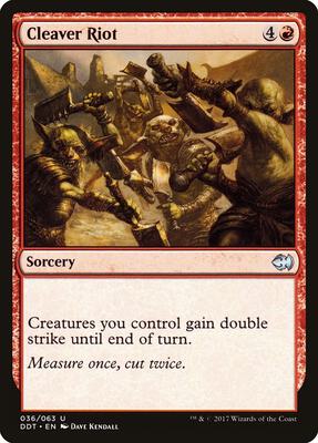 Cleaver Riot card from Duel Decks: Merfolk vs. Goblins