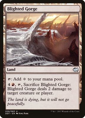 Blighted Gorge card from Duel Decks: Merfolk vs. Goblins