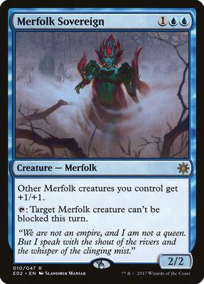 Merfolk Sovereign card from Explorers of Ixalan