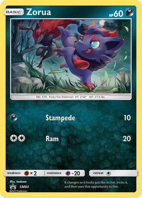 Zorua - SM83 card from SM Promos