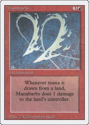 Manabarbs card from Revised Edition