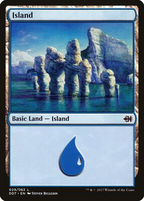 Island (029) card from Duel Decks: Merfolk vs. Goblins