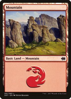 Mountain (061) card from Duel Decks: Merfolk vs. Goblins