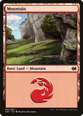 Mountain (062) card from Duel Decks: Merfolk vs. Goblins