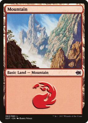 Mountain (063) card from Duel Decks: Merfolk vs. Goblins