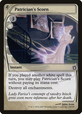 Patrician's Scorn card from Future Sight