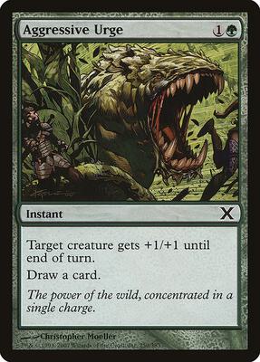 Aggressive Urge card from 10th Edition
