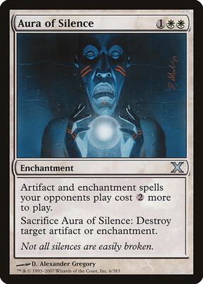 Aura of Silence card from 10th Edition