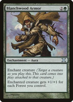 Blanchwood Armor card from 10th Edition
