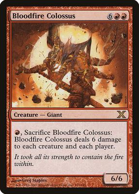 Bloodfire Colossus card from 10th Edition