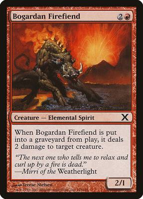 Bogardan Firefiend card from 10th Edition