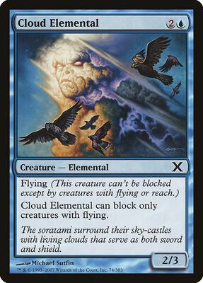 Cloud Elemental card from 10th Edition