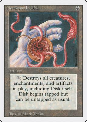 Nevinyrral's Disk card from Revised Edition