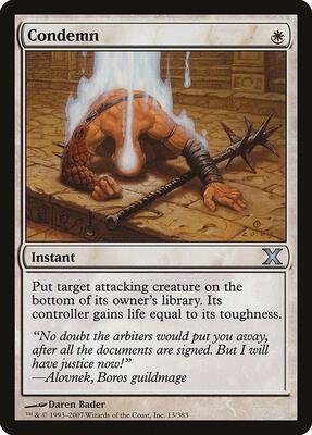 Condemn card from 10th Edition
