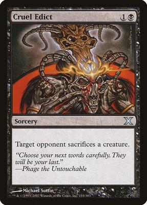 Cruel Edict card from 10th Edition