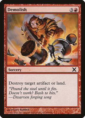 Demolish card from 10th Edition