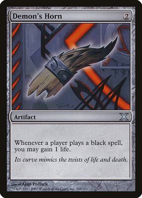 Demon's Horn card from 10th Edition