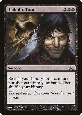 Diabolic Tutor card from 10th Edition