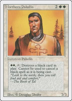 Northern Paladin card from Revised Edition