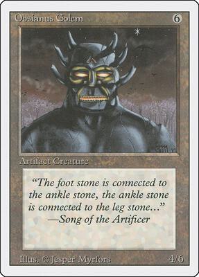 Obsianus Golem card from Revised Edition