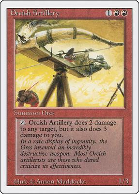 Orcish Artillery card from Revised Edition