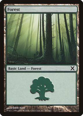 Forest (381) card from 10th Edition