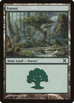 Forest (382) card from 10th Edition