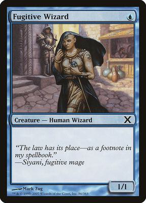 Fugitive Wizard card from 10th Edition