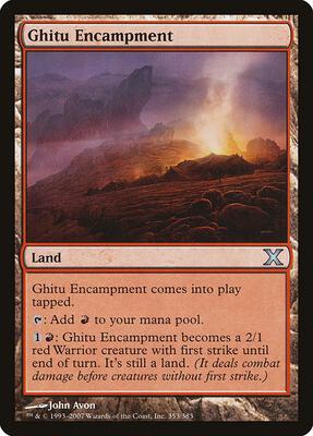 Ghitu Encampment card from 10th Edition