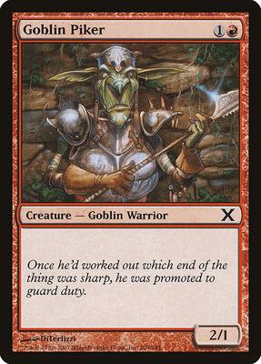 Goblin Piker card from 10th Edition