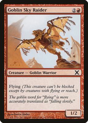 Goblin Sky Raider card from 10th Edition