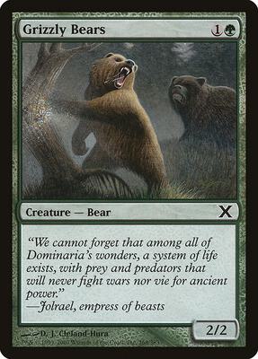 Grizzly Bears card from 10th Edition