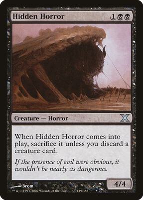 Hidden Horror card from 10th Edition