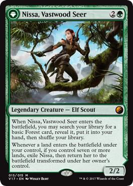 Nissa, Vastwood Seer card from From the Vault: Transform