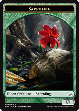 Saproling // Treasure (010) Double-Sided Token card from Explorers of Ixalan