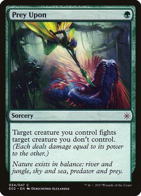 Prey Upon card from Explorers of Ixalan