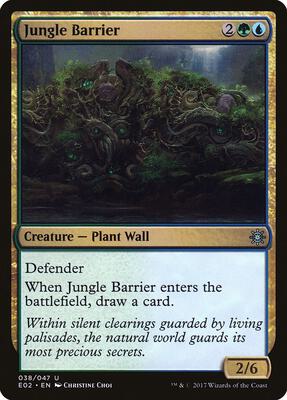 Jungle Barrier card from Explorers of Ixalan