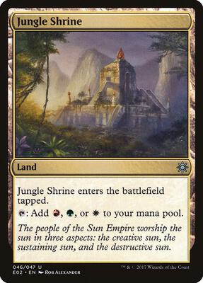Jungle Shrine card from Explorers of Ixalan