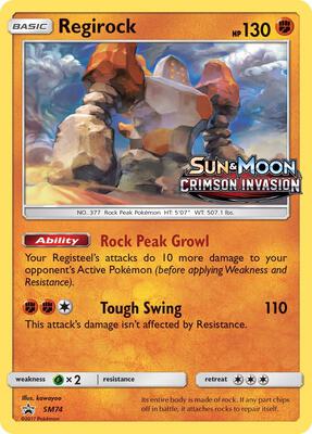 Regirock - SM74 (Prerelease) card from SM Promos