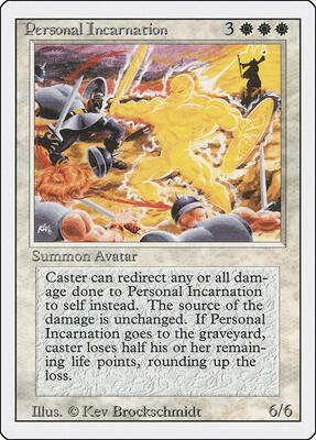 Personal Incarnation card from Revised Edition