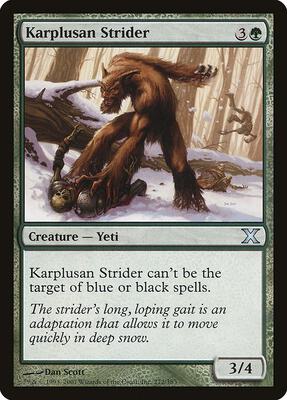 Karplusan Strider card from 10th Edition