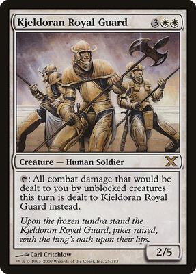 Kjeldoran Royal Guard card from 10th Edition