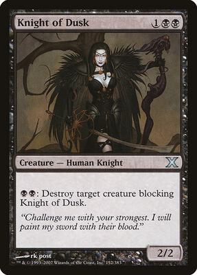Knight of Dusk card from 10th Edition