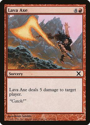 Lava Axe card from 10th Edition