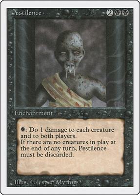Pestilence card from Revised Edition